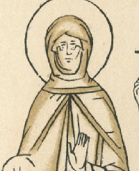 Икона (прорись) Преподобной Елисаветы Константинопольской