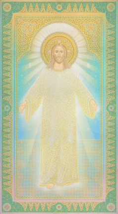 Икона Иисус в белых одеждах