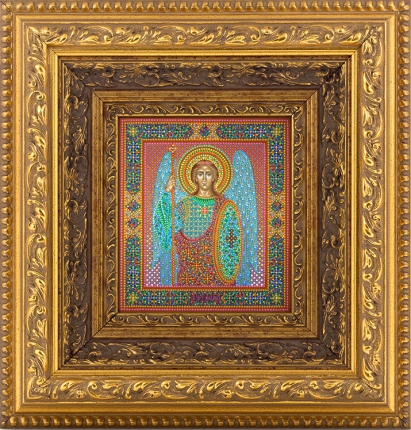 Икона Архангел Михаил<br>Икона оформлена в киот, 8500 руб.