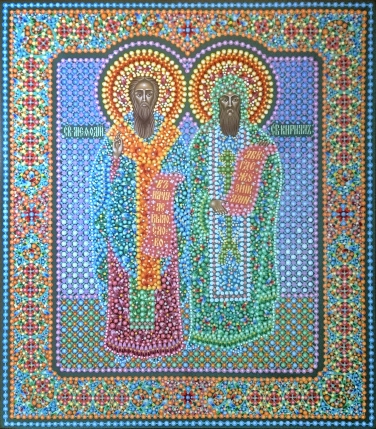 Икона Святых равноапостольных Кирилла и Мефодия, учителей Словенских