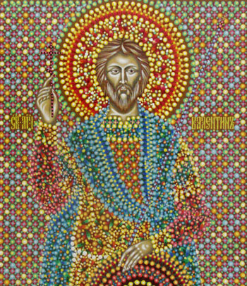 Икона святого мученика Валентина Доростольского (фрагмент иконы), иконописец Марина Филиппова.