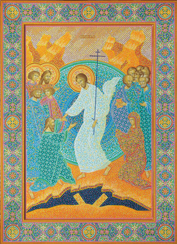 Икона «Воскресение Христово», иконописец Юрий Кузнецов